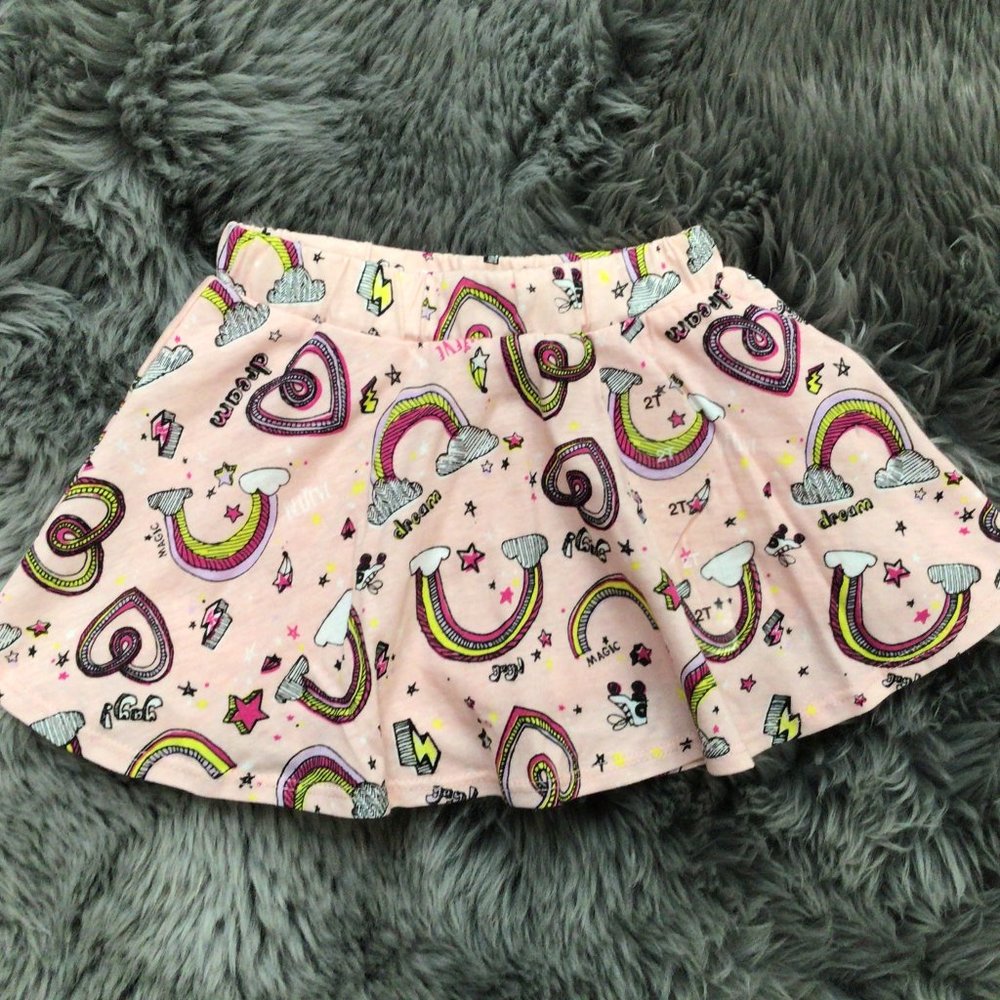 Epic Threads | Girl's Summer Skort | Pink | Rainbows | Size 2T